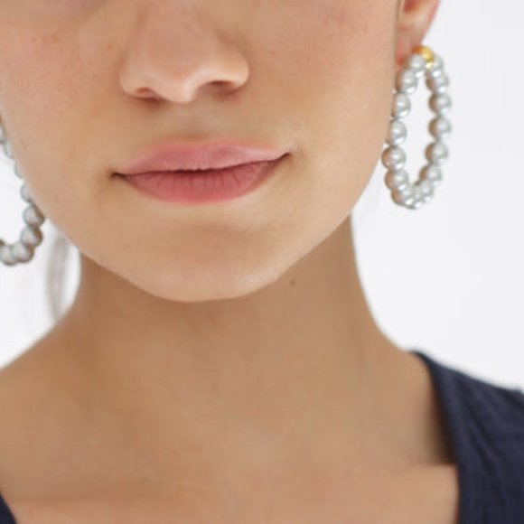 Bead Hoops by Mirit Weinstock in Silver/Gold - Picture 5 of 5